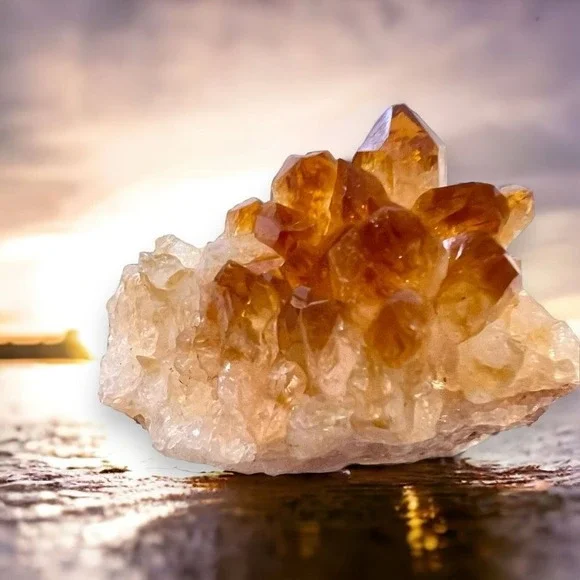 Vibrant Heat Treated Amethyst Druzy Crystal Cluster Meditation Home Desk Decor - Picture 14 of 14